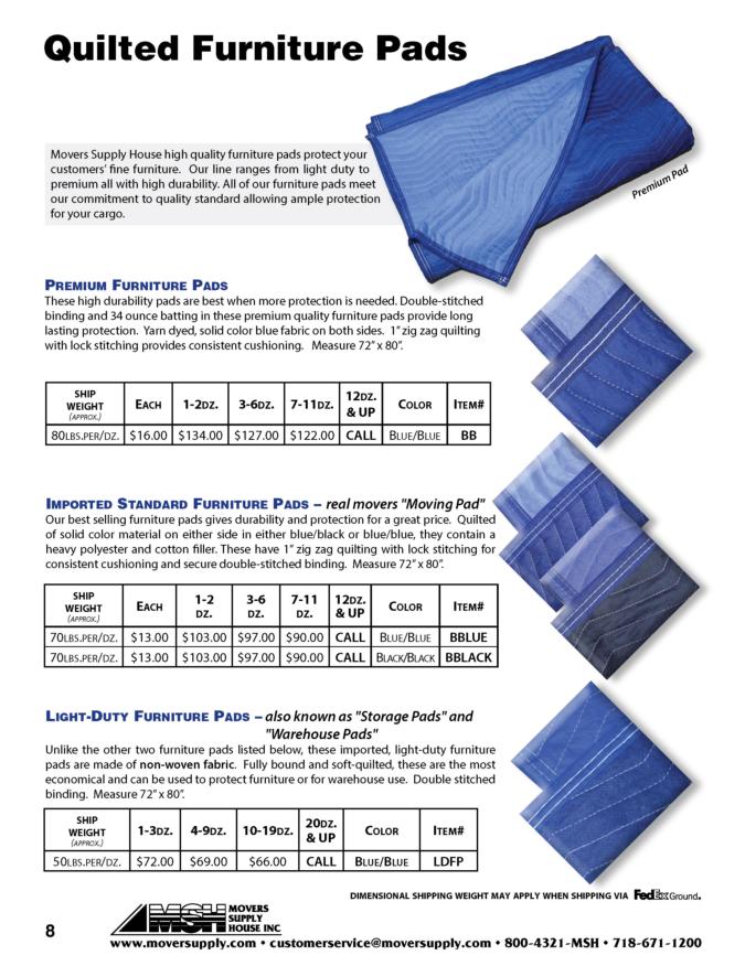 Furniture Pads Moving Blankets And Covers Protective Coverings Quilted Pads Furniture Transit Solid Color